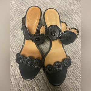 Size 9 Black Jack Rogers Wedges, barely worn.